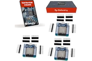 AZDelivery 3 x ESP32 D1 Mini NodeMCU WiFi Modul ESP 32 Bluetooth Internet Entwicklungsboard | kompatibel mit Arduino und kompatibel mit wemos d1 Mini | EIN kostenloses E-Book ist ebenfalls enthalten