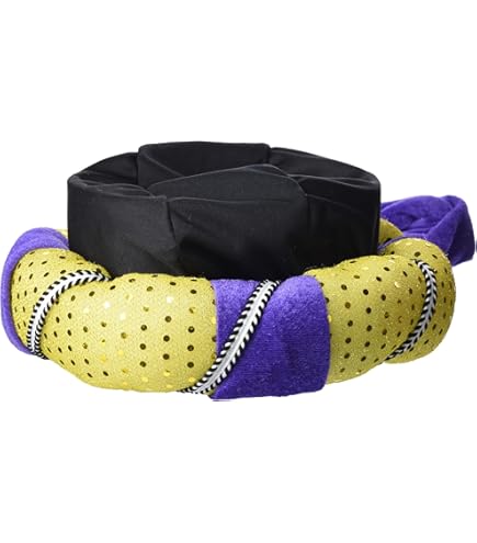 Cappello Turbante Boland Sultano Orientale - Viola E Oro Per Costumi Carnevale - Foto 5