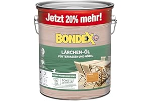 Bondex Lärchen Öl 3 L für 66 m² | Extrem wasserabweisend | Schützt vor Rissbildung und Austrocknung | Atmungsaktiv | matt | Holzöl | Holzschutz