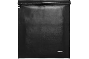 Hodufy Faraday Bag for Laptops (20 x 15 inches), Faraday Cage, Faraday Bags for Phones & Key Fobs, Fireproof & Water Resistant Bag, Anti-Theft Pouch, Anti-Hacking Case Blocker(Black)