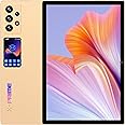 X-Prime Smart Tablet with Keyboard, Mouse, 10.1-inch HD+ Display, 12GB RAM 512GB ROM, Dual Camera, SIM 5G Network WiFi GPS Slim S24 Pad Android Tab GoogleMeet/Zoom/YouTube (Gold)