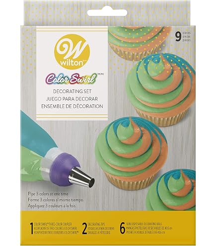 Set De Décoration Cupcakes Wilton - 12 Pièces - Douilles Et Poches à Douille - Idéal Pour Pâtisserie Maison