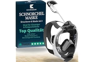 ‎KHROOM Khroom Schnorchelmaske Erwachsene & Kids ab 3 Jahre | CO2 sicher | Vollgesichtsmaske mit Easy-Breath System | Schnorchelset Alternative | Seaview Y Tauchmaske Schnorchelmaske Kinder
