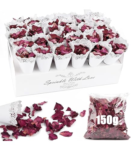 50 x weiße Kegel-Konfetti-Boxen für Hochzeit