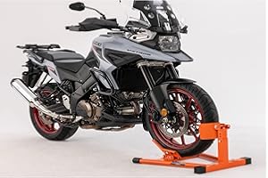 ‎HI-Q TOOLS hi-Q Tools Motorcycle Front Wheel Stand Rocker Plus | V-shaped Mount | Height Adjustment | Parking, Transport, Loading Aid