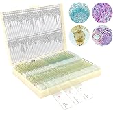 120 Samples Microscope Prepared for Children, Prepared Slides Microscope, Plant Specimens Animals Human Cellular Bacteria, Bi