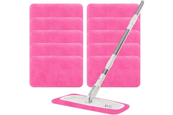 Nureeca 10-pack Swiffer golvmoppservetter, återanvändbara mikrofiber fuktiga golvmoppservetter för Wet & WetJet, kompatibel med original golvmopp, tvättbar upp till 100 gånger