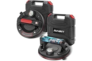Avhrit Ventosa Elettrica da 8 Pollici, Ventose per Vetro per Sollevamento di Grandi Lastre di Vetro, Capacità di Carico 500 lbs, Sollevatore di Vetro Ricaricabile per Finestre, Piastrelle (Coppia Due)
