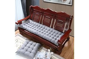 WANGLE Garden Bench Cushion 2 3 4 Seater Thick 8cm Comfortable Rectangle Bench Seat Cushion Pad For Furniture Patio Swing Garden Outdoor Indoor