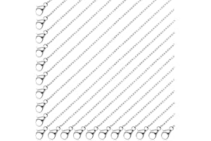saerryor 50 Pcs Stainless Steel Chains Bulk Necklace Chain Bulk for Jewelry, 1.6 mm Thin Chain Necklace Silver Cable Chains for Necklace Making Supplies, 18" 20" Length