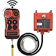 2-Button 12-24V AC/DC Wireless Crane Remote Control Industrial Radio Controller for Electric Chain Hoist Overhead Bridge Lifting Crane Transmitter and Receiver