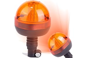‎RETOO Retoo Rundumleuchte Warnleuchte 12 und 24 Volt, Rundumkennleuchte Blinkleuchte, Warnlicht Orange, Rundumlicht, Wasserdicht, Warnleuchten Staubdicht für Gabelstapler, Traktor, Golfwagen, Traktor