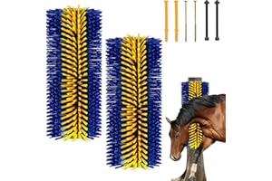 ‎KENSBRO Kensbro 2 Stück Kratzbürste Pferd, Kratzbürste für Pferd Kuh für Ziegen Rinder Kühe Schafe Pferde Schweine und andere Nutztiere zum, 45CM