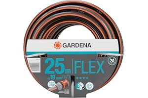 Gardena Manguera Flex Ø 19 mm Rollo de 25 m, Negro/Gris/Naranja, 25M