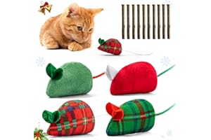 LONGFORU Juguetes para gatos,paquete de 14 juguetes de hierba gatera,juguetes interactivos para gatos adultos de interior,juguete masticable para gatos para limpiar los dientes,regalo Navidad para gatos