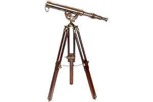 COLLECTIBLESBUY Nautical Telescope Wooden Stand Retro Home Decor Royal Tripod Marine Gift Item
