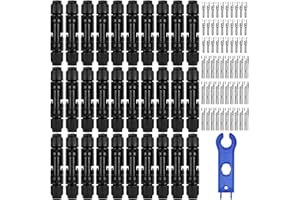 SZ-KARIDGE Connettore, 30 paia di connettori per pannello solare, connettore per cavi con 1 chiave inglese, connettore fotovoltaico IP67