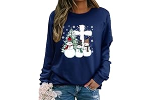 WIEIYM Christmas Sweatshirt Women Chrtistmas Tree Graphic Print Jumper Long Sleeve T Shirt Unisex Pullover Causal Crewneck Tops for Women/Men S-XXL