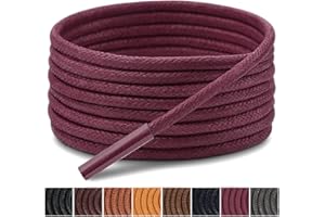 Handshop 3 Pares de Cordones para Zapatos de Vestir|Finos Cordones Encerados Redondos|8 Colores en 70cm-120cm