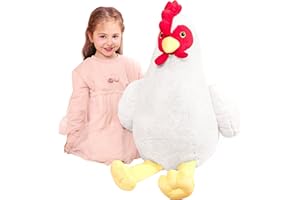 IKASA Duża przytulanka z kurczakiem, ogromna pluszowa zabawka, 60 cm, duża pluszowa zabawka, Jumbo XXL XL, prezent dla dzieci