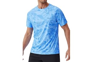 PINSPARK UV-skjorta för män, Rashguard sport t-shirts UPF 50+ kortärmad funktionell skjorta andas löpartröja lätt simning trö