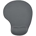 Office Mousepad with Gel Wrist Support - Ergonomic Gaming Desktop Mouse Pad Wrist Rest - Design Gamepad Mat Rubber Base for Laptop Computer -Silicone Non-Slip Special-Textured Surface (09Dark Grey)
