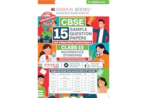 Oswaal CBSE 15 Sample Question Papers Class 10 Mathematics Standard for 2026 Board Exam (As per CBSE Sample Question Paper issued on 30 July 2025), recommended by 2025 CBSE Toppers