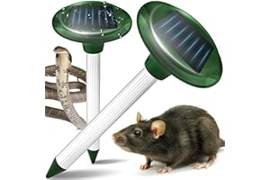 Retoo Maulwurf Vertreiber Solar Wasserdicht 2 Stück Garten Maulwurfbekämpfung, Ultraschall Maulwurfschreck und Maulwurf, Tiervertreiber Wühlmausvertreiber mit Vibrations, Wühlmausschreck, Mausabwehr