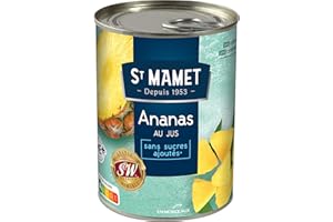 ST MAMET Ananas en morceaux Sans Sucres Ajoutés 570g