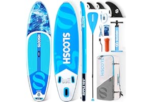 SLOOSH Planche de Paddle Gonflable,10'6" Stand-Up Paddle avec Accessoires Premium,Pont en EVA Antidérapant,Sac de Transport Ultra-Léger avec Pompe,Ripple Sup pour Jeunes & Adultes