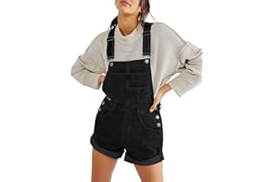 Sovoyontee Damen Jean Shortalls Träger Denim Overalls Shorts Strampler Jumpsuits
