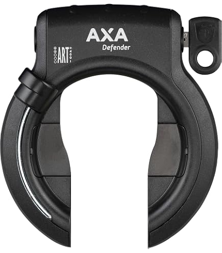 Serrure De Batterie AXA – Antivol De Cadre, Noir, Très Léger – À Partir De 2014, Matériau Durable, Facile à Nettoyer