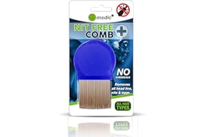 DABMOO Standard Quality Metal Round Lice Nit Louse Detection Removal Comb Regular Use