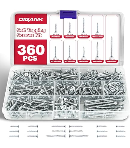 Stainless Steel Screws Assortment Kit 600-Piece Stainless Steel Wood ...