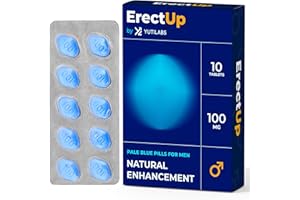 YUTI LABS Erectup - 10 Blue Tablets for Men - 100mg Natural Supplement for Enhanced Performance & Vitality - Fast-Acting Blue Power for Men's Efficiency & Long-Lasting Results