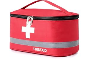 Romon 1 Pièces Trousse de Secours Vide, Étanche Sac de Médecine Portable, Trousse de Médecine Sac d'urgence de Grande Capacité, Sac de Rangement de Médicaments pour Maison, Bureau, Voyages