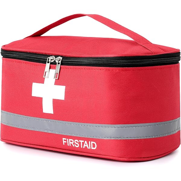 2 Pezzi Kit di Pronto Soccorso, Borsa Porta edicine da Viaggio, ini