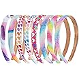 Nenjindz 8 Pezzi Cerchietto Arcobaleno Ragazza Bandiere Bambino con Cuore Headband Glitter per Pasqua Festa Compleanno