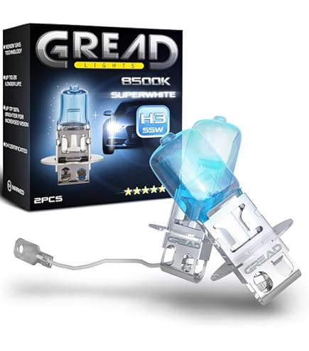 WinPower H3 55W Lampadine Alogene Fari Fendinebbia 5000K Bianco Caldo Super Bright Hi/Lo Lampada 12V Auto, 2 Pezzi - Foto 2