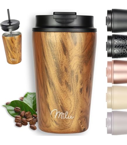 REFLECTS Bambus Trinkbecher mit Deckel 350ml Kaffeebecher to go  auslaufsicher klein als coffee to go becher Mehrweg Thermobecher :  Amazon.de: Kche, Haushalt & Wohnen