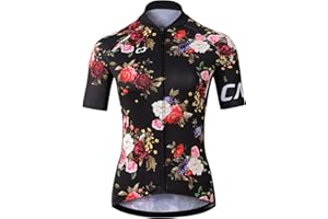 CATENA Damska koszulka rowerowa z krótkim rękawem, koszulka rowerowa, MTB, odzież sportowa, oddychająca, szybkoschnąca, jednokolorowa, Cycling Jersey dla kobiet