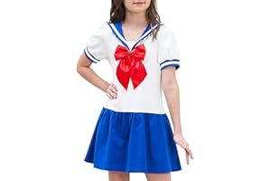 Sunny Fashion Vestito Bambina Marinaio Uniforme Scolastica Marina Militare Completo da Uomo 6-14 Anni