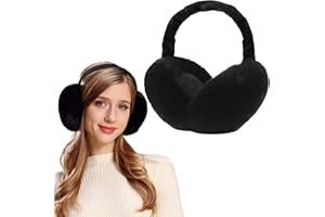 FSMILING Adjustable Warm Earmuffs Plush Fluffy Winter Ear muffs Ear Warmers For Women Girls，1/2 pack