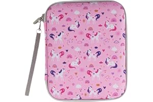 Noaya Card Case Card Holder - 80 Pockets Card Binder Folder with Zipper, Portable Card Holder Compatible with 2.3 * 3.4 Inch Yoto Card, Toy Card Box Card Organiser for Travel Camping Outdoor(Unicorn)