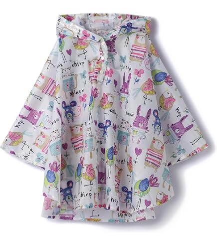 Bosdontek 2 pezzi poncho antipioggia per bambini, impermeabile