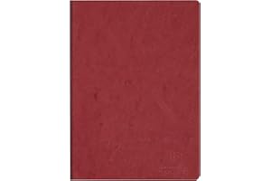 Clairefontaine 791422C - 1 Cuaderno con Lomo de tela roja - Age Bag - A4 21 x 29,7 cm - 192 Páginas cuadrados pequeños - papel Blanco 90 g - Cubierta de cartulina resistente - Rojo