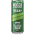 NOCCO BCAA+ Apple | 24 x 330ml | Zero Sugar | Functional Energy Drink | No Carbs Company | Vitamin Enhanced Zero Caffeine | Flavoured Functional Drinks for Health, Fitness & Everyday