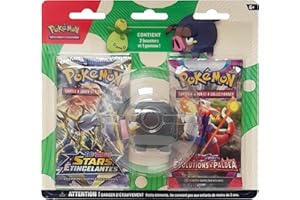 Pokémon : Pack 2 boosters + Gomme Olivini ou Gourmelet (modèle aléatoire) - Jeux de société - Jeux de Cartes - Cartes à Collectionner - Accessoire - A partir de 6 Ans - Version française