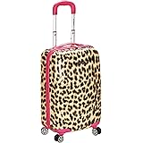 Rockland Safari Hardside Spinner Wheel Bagaglio, Rosa leopardato., Taglia unica, Safari Hardside Spinner Wheel Bagaglio