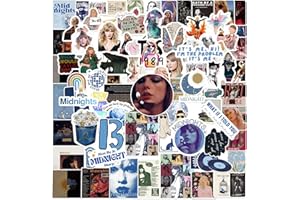 BITOWO 100Pack Singer Sticker Set Taylor Stickers Reputation Anime Stickers for Adults Phone Children Kids Bookish Waterproof Stickers Pop Singer Decal Scrapbook Stickers Laptop Guitar Skateboard Suitcase 1